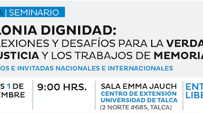 Programa | Seminario Colonia Dignidad: Reflexiones y desafíos para la verdad, la justicia y los trabajos de memoria